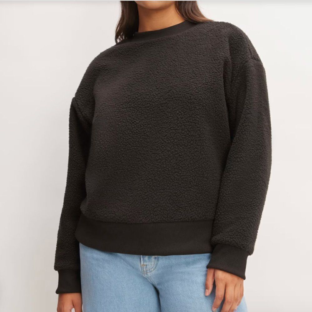 Everlane The ReNew Fleece Teddy Crew Sweatshirt Pullover M